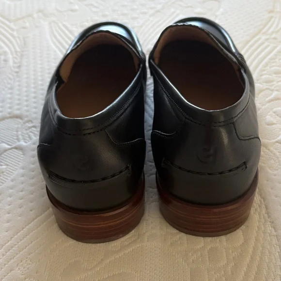 Cole Haan Christyn Black Leather Loafers with Brown Sole - Picture 4 of 7